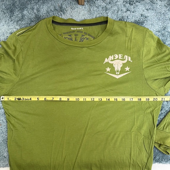 Vintage Diesel Green Long Sleeve Men's T-Shirt L Rare Distressed Design. - Picture 8 of 9